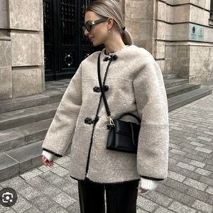 Mango Appliqués Faux Fur Coat in Size XS